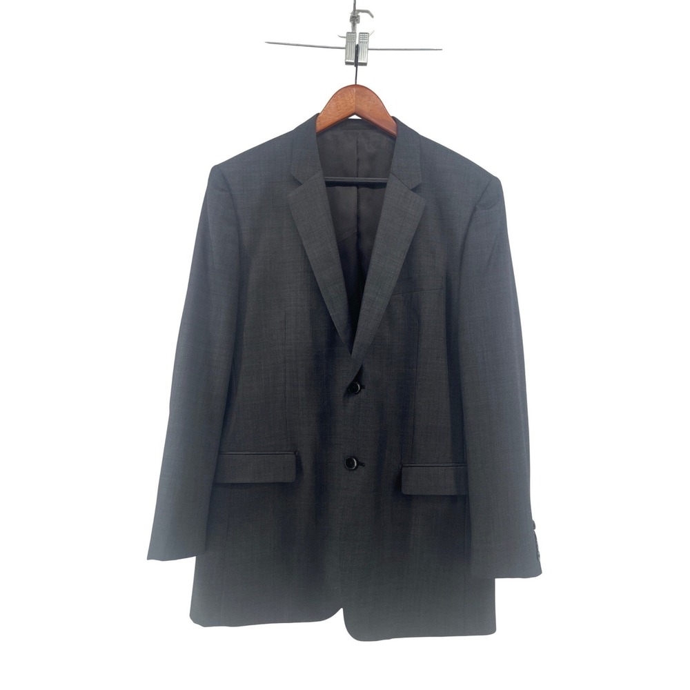 Theory Sport Coat Mens 42 Long Charcoal Grey Wool Blazer Suit Jacket Event